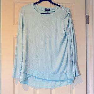 Jones NY Light Blue Sparkle L/S Top, Size L